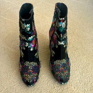 Jeffrey Campbell Beaded Brocade boots